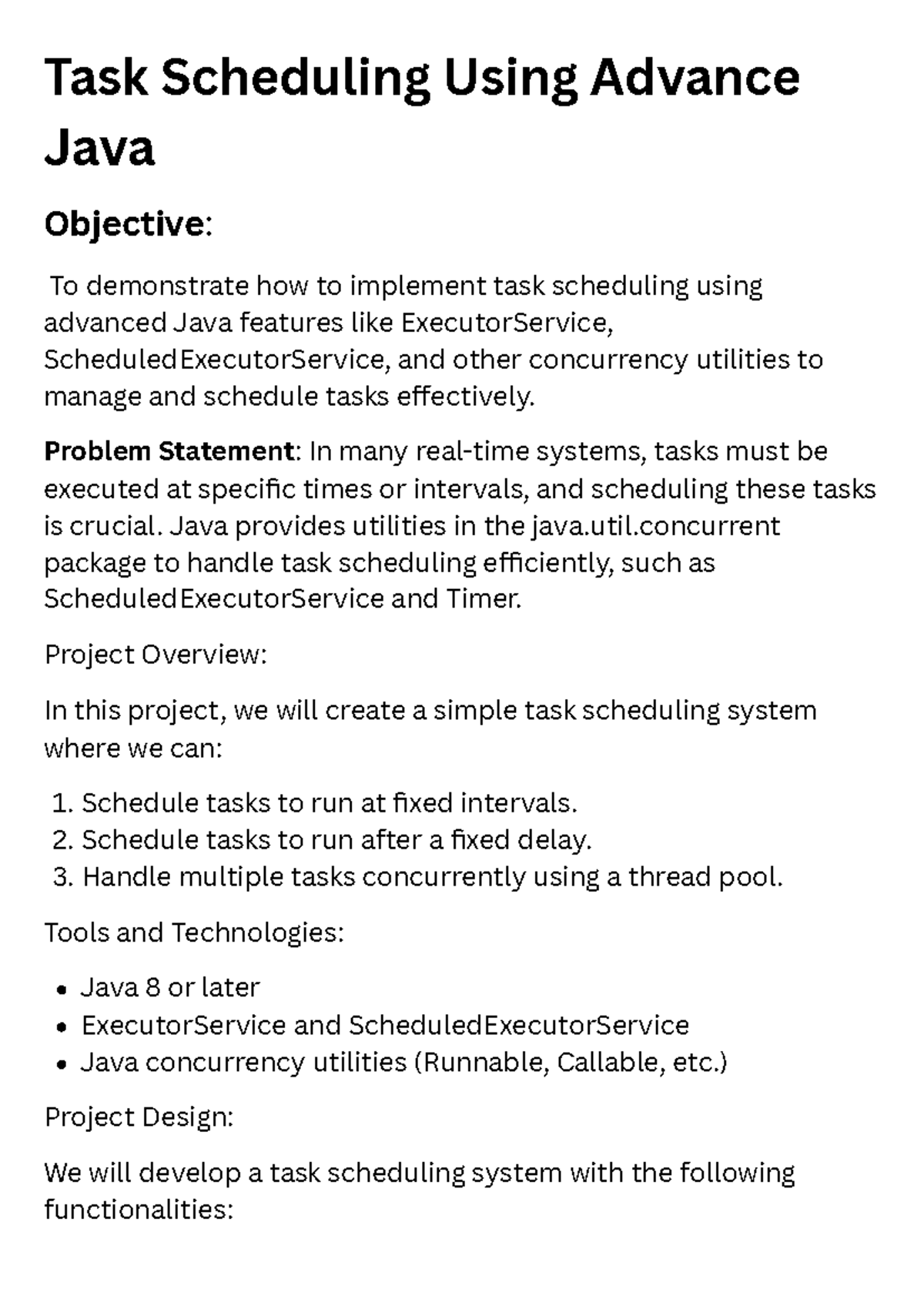 Task Scheduling Using Advance Java - Copy - Task Scheduling Using ...