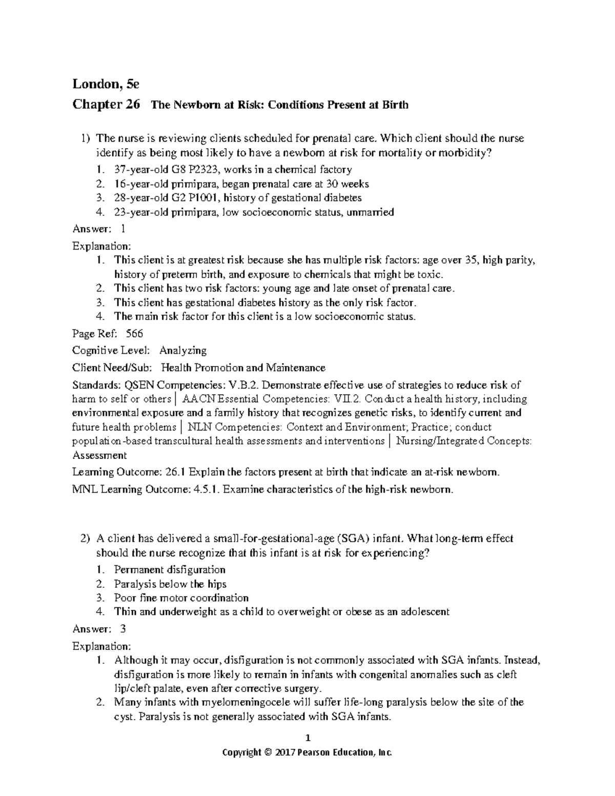 0134142357 ch26 TB - These are practice questions - 1 London, 5e ...