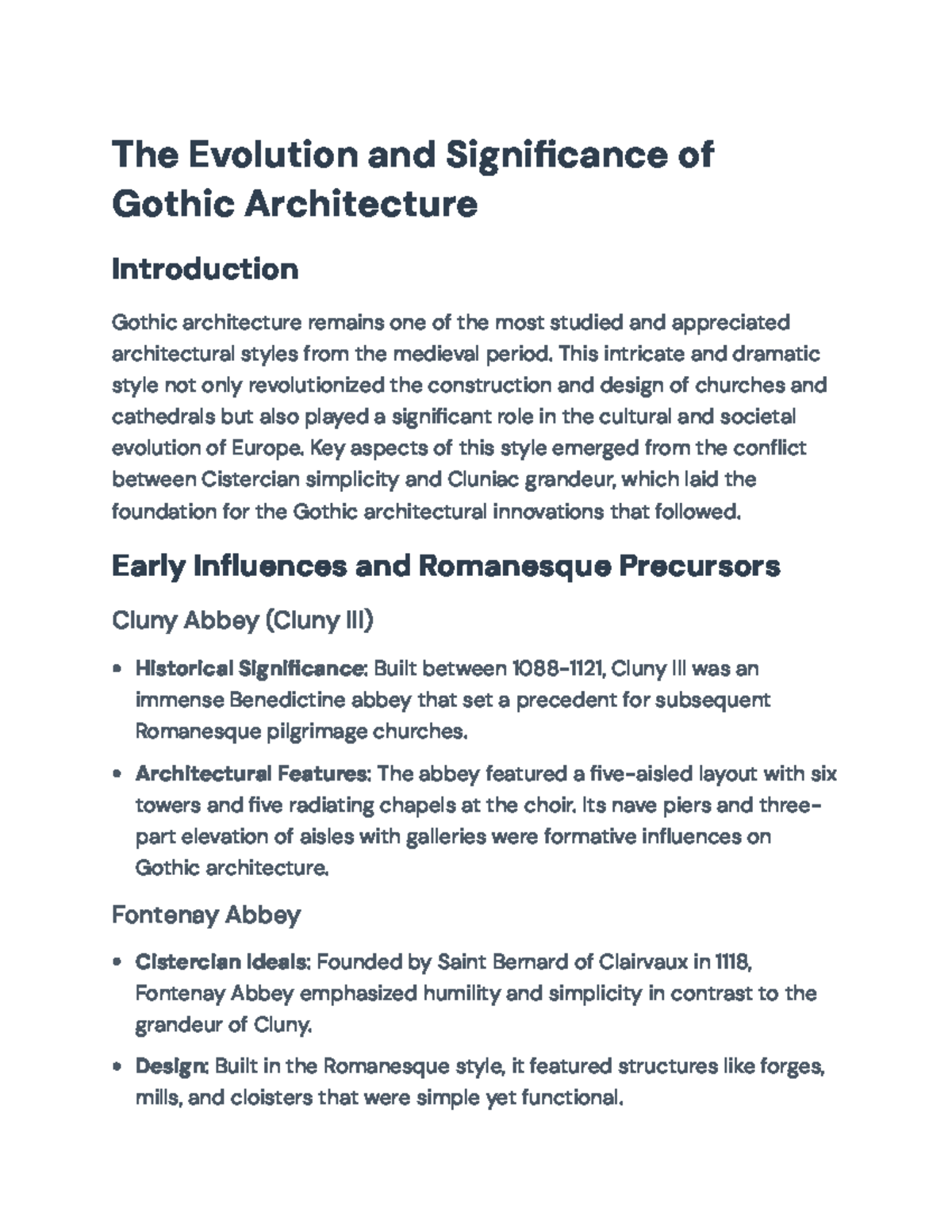 The Evolution and Significance of Gothic Architecture (ARCH 301) - The ...