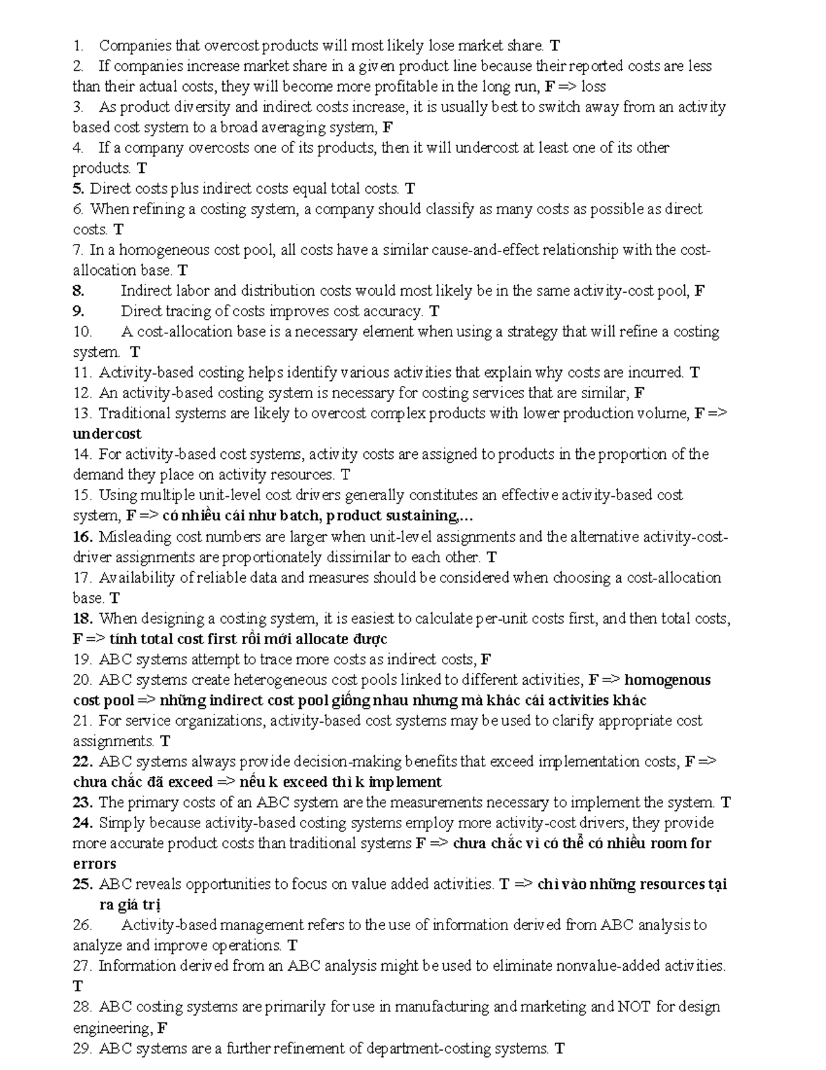 Exercise 6 Summary and Key Insights on Cost Management (COST 301) - Studocu