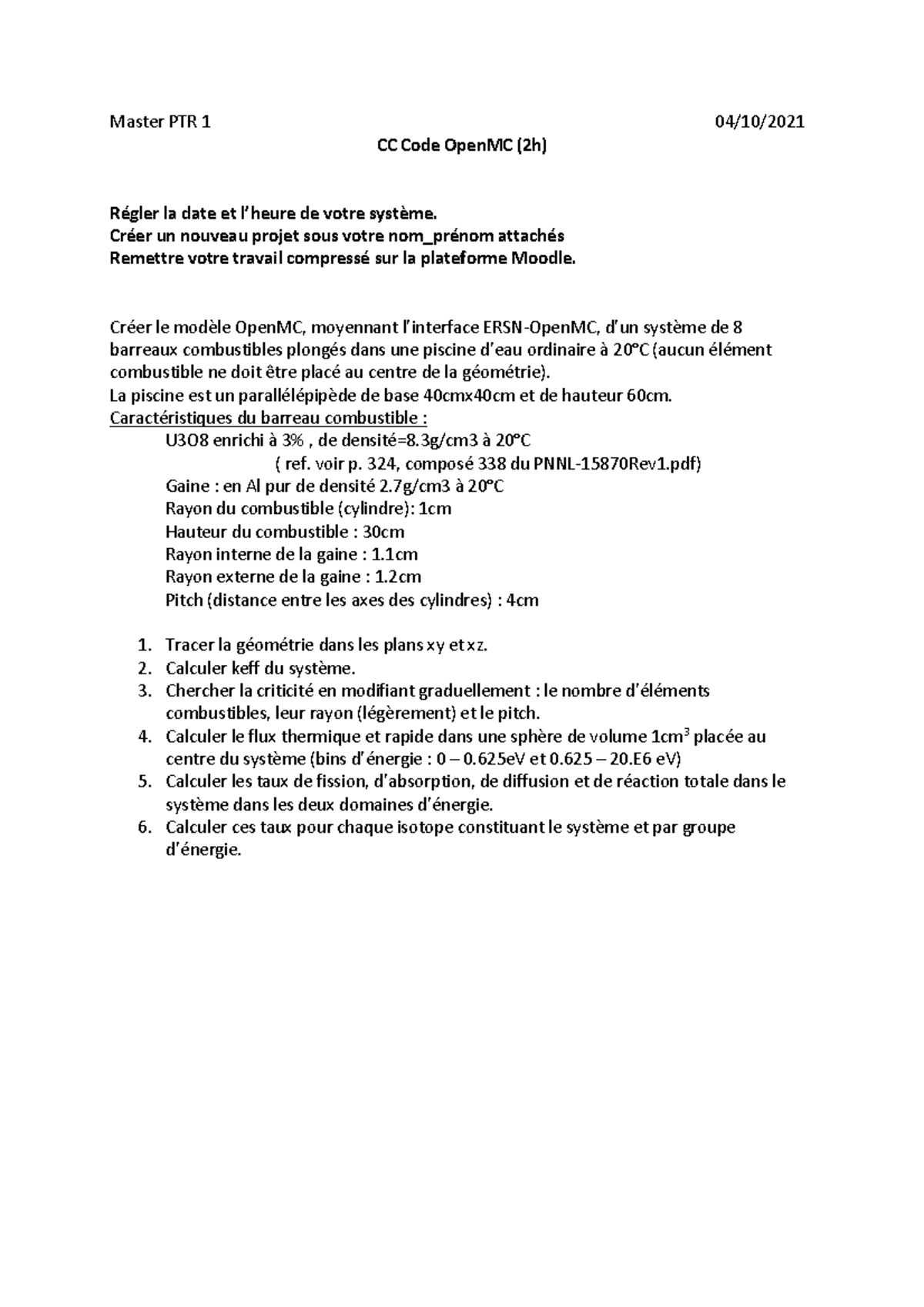 CC-Open MC-2021: Modèle OpenMC pour Système de Barres Combustibles ...