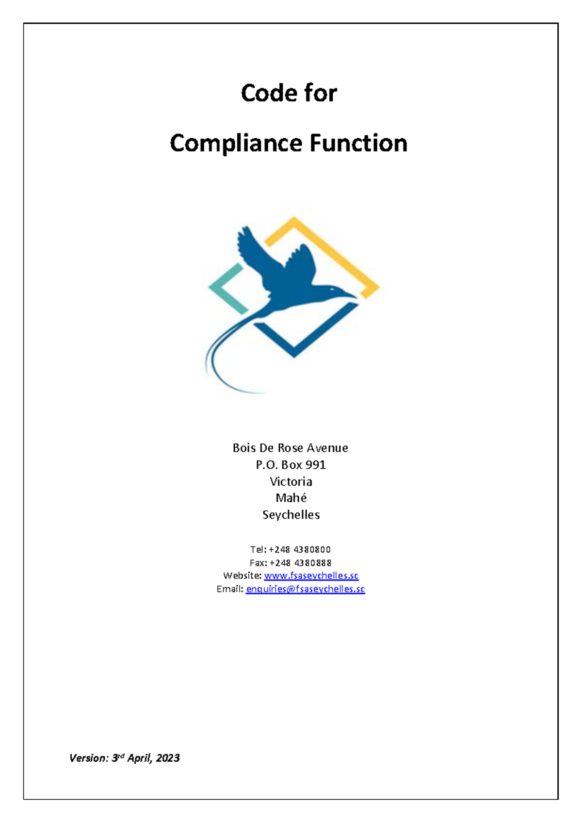 Compliance Function Code Overview: Standards and Responsibilities - Studocu