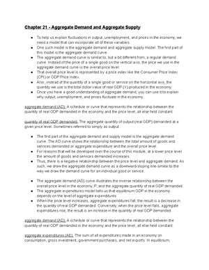 Aggregate Demand - Study Notes & Assignments - Studocu