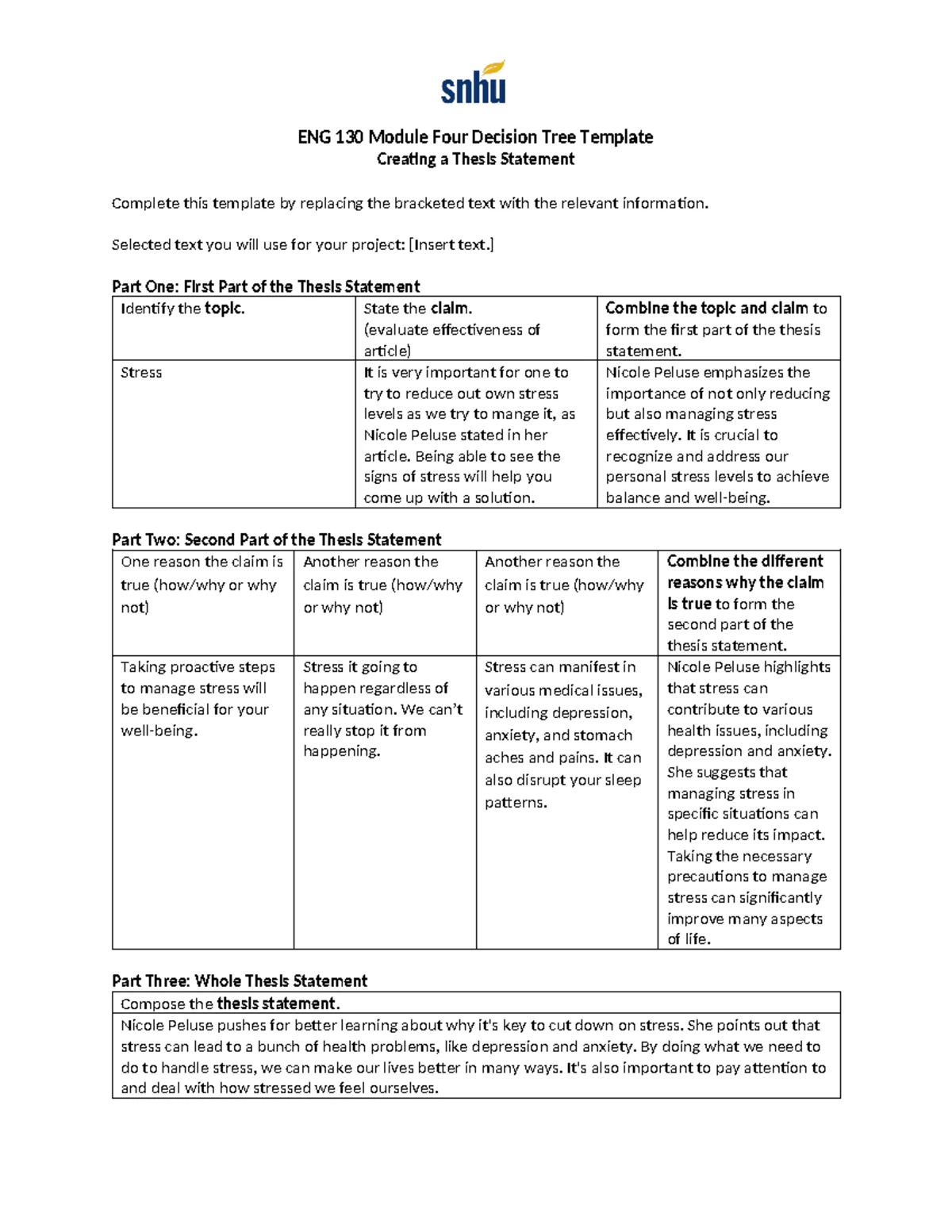 DAD 220 Module Four Major Activity Template Instructions and Overview ...
