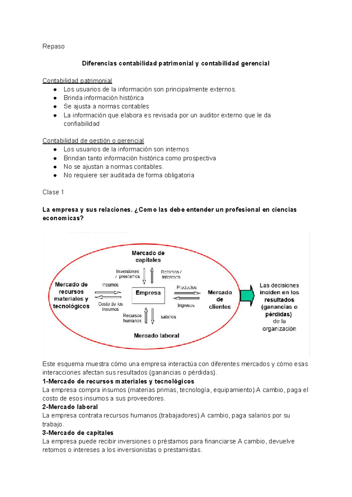 Diferencias entre Contabilidad Patrimonial y Gerencial - Clase 1 y 2 ...