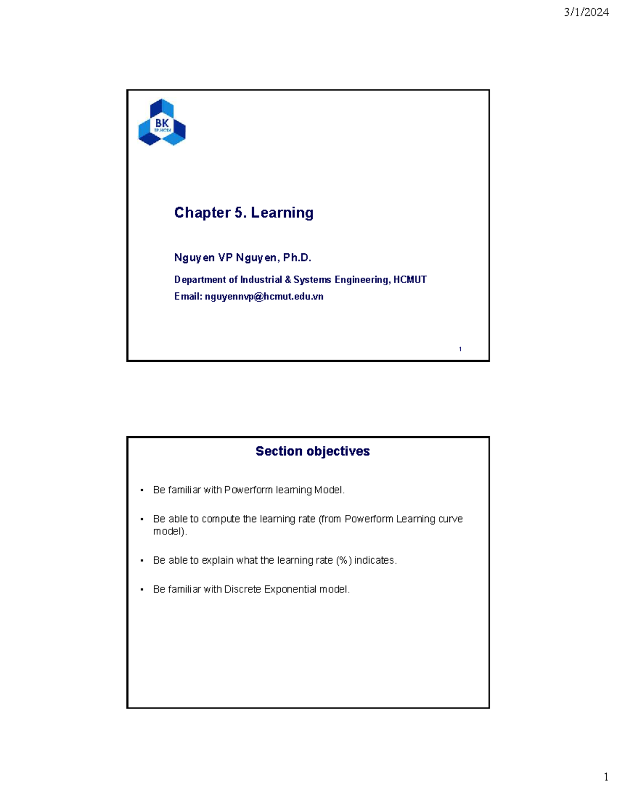 Chapter 05: Learning Models and Their Applications in Time Studies ...
