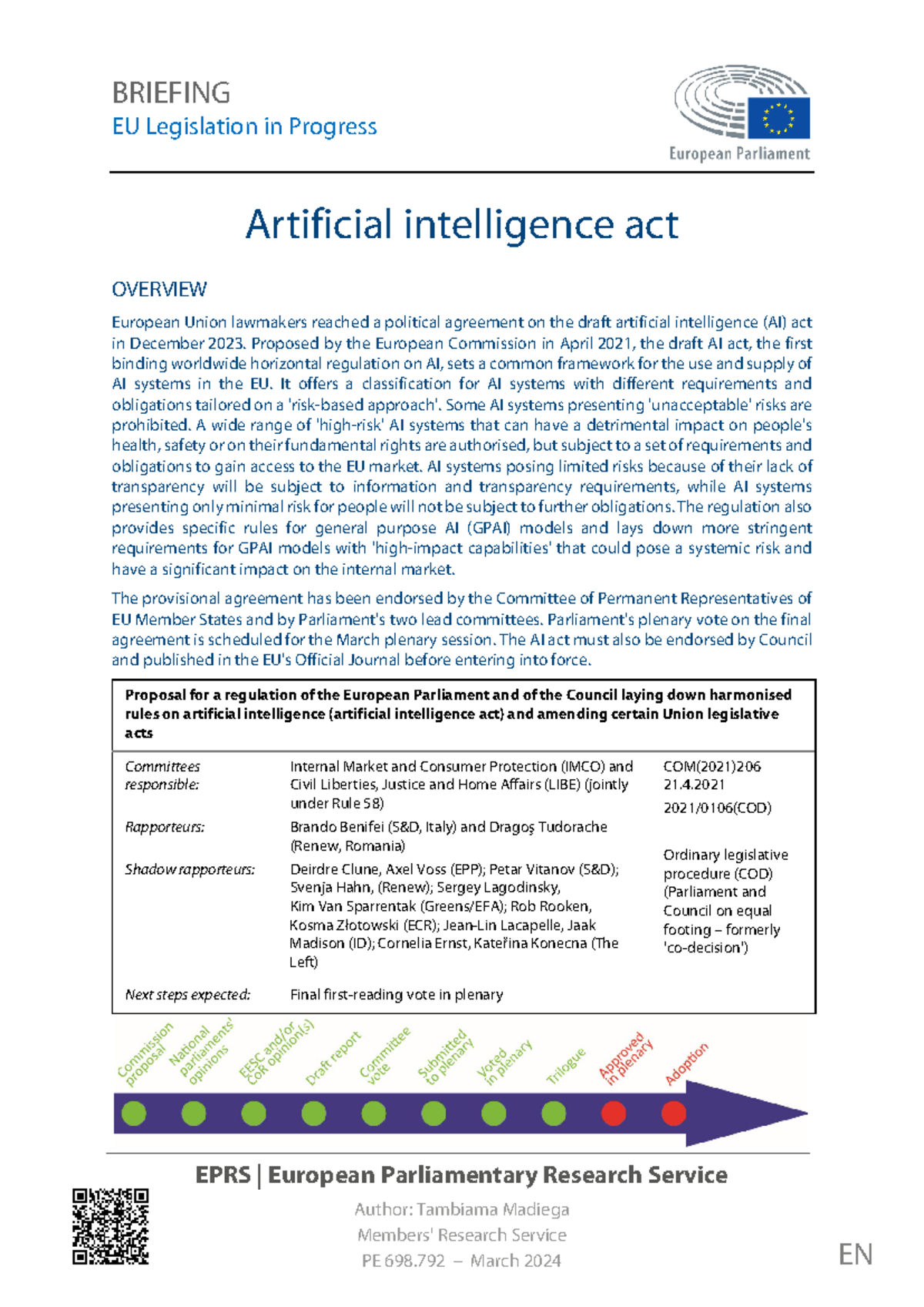 EU AI Act: Understanding the Proposed Regulation and Its Impact - Studocu