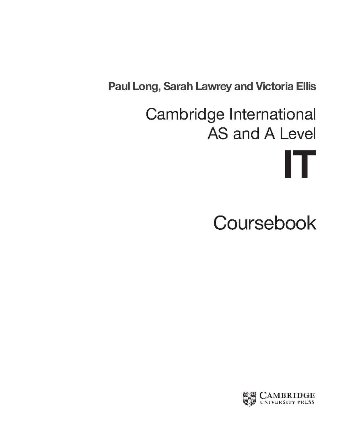 AS LEVEL COURSE BOOK - ICT 0417 - Studocu