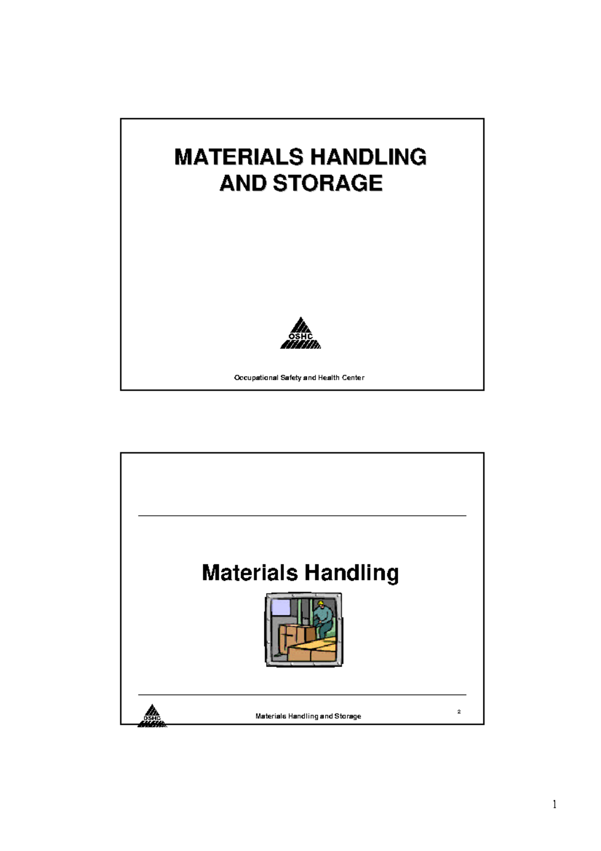 Lesson 2-1: Overview of Materials Handling and Storage Techniques - Studocu