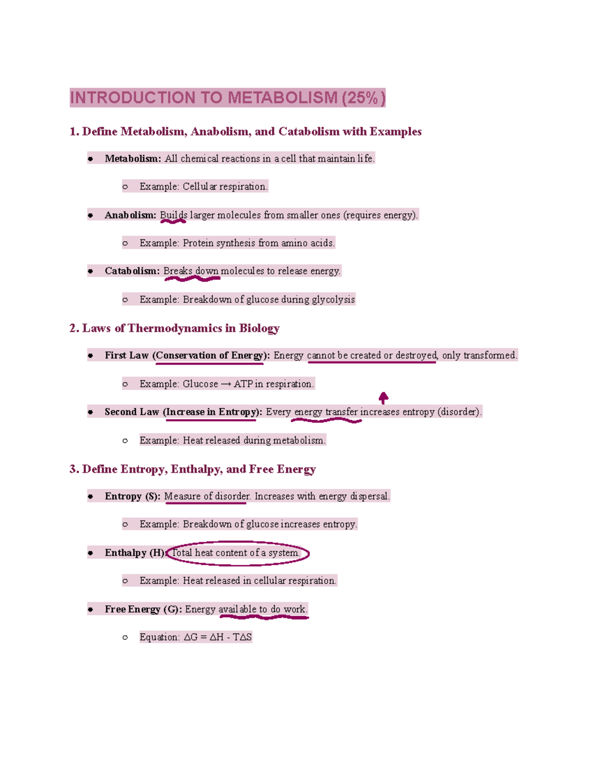Metabolism Overview: Photosynthesis, Respiration, & Lipid Metabolism ...