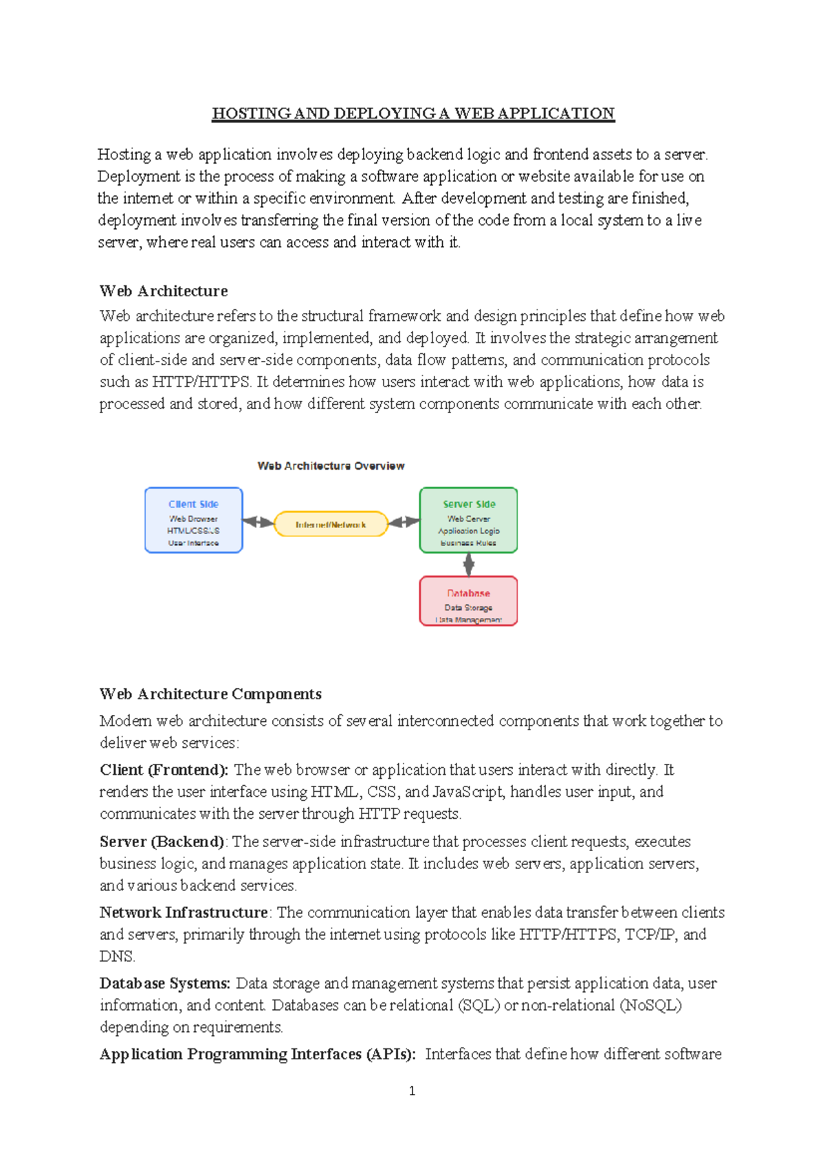 WEB 4: Hosting and Deploying Web Applications - ABMA Notes - Studocu