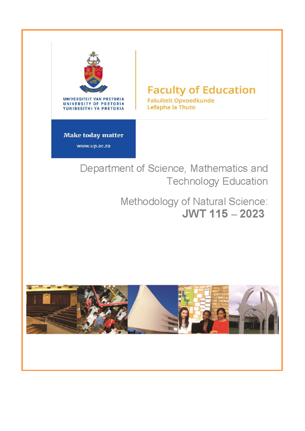JWT 115 Natural Science Study Guide: Methodology & Assessment 2023 ...