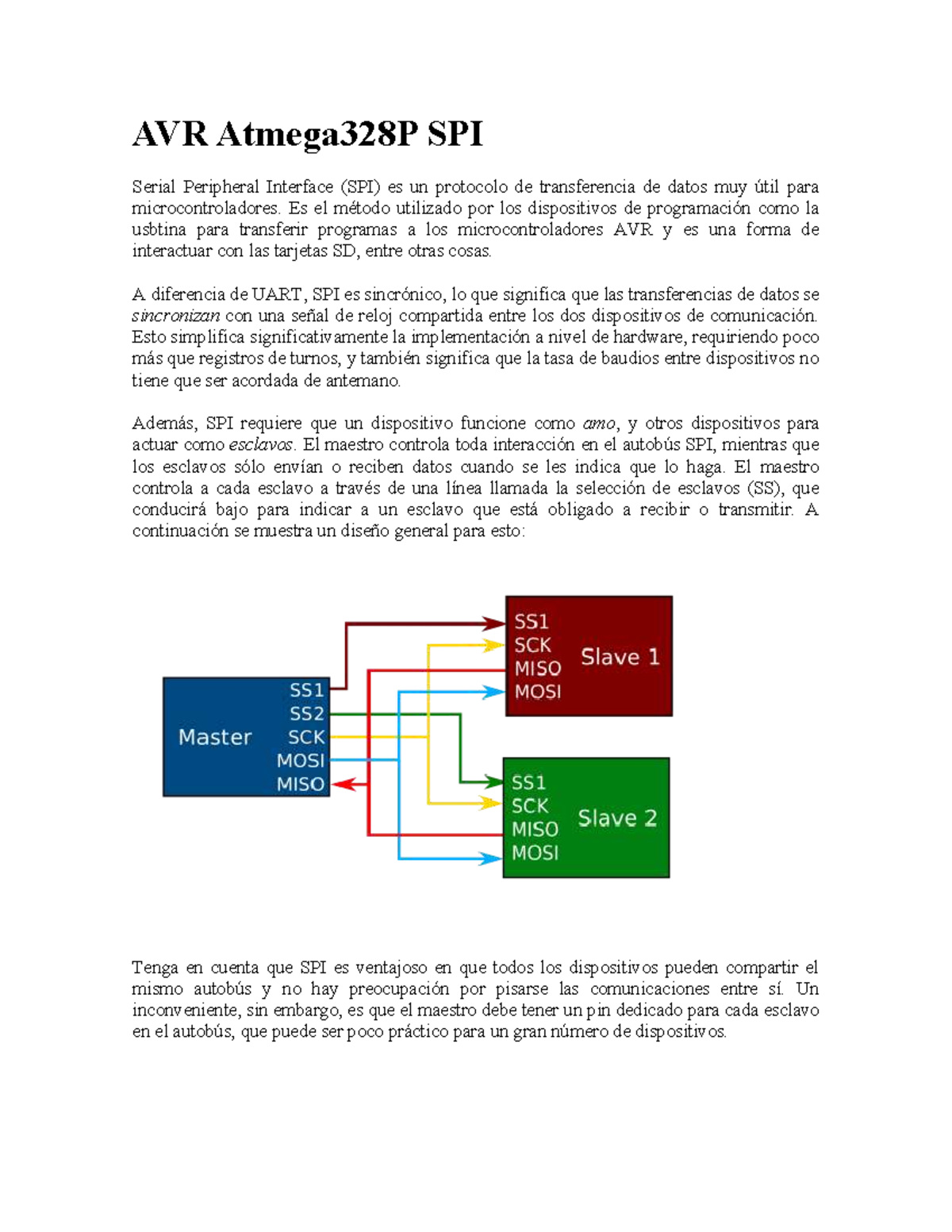 AVR Atmega328P: Guía de Inicialización y Uso de SPI - Studocu