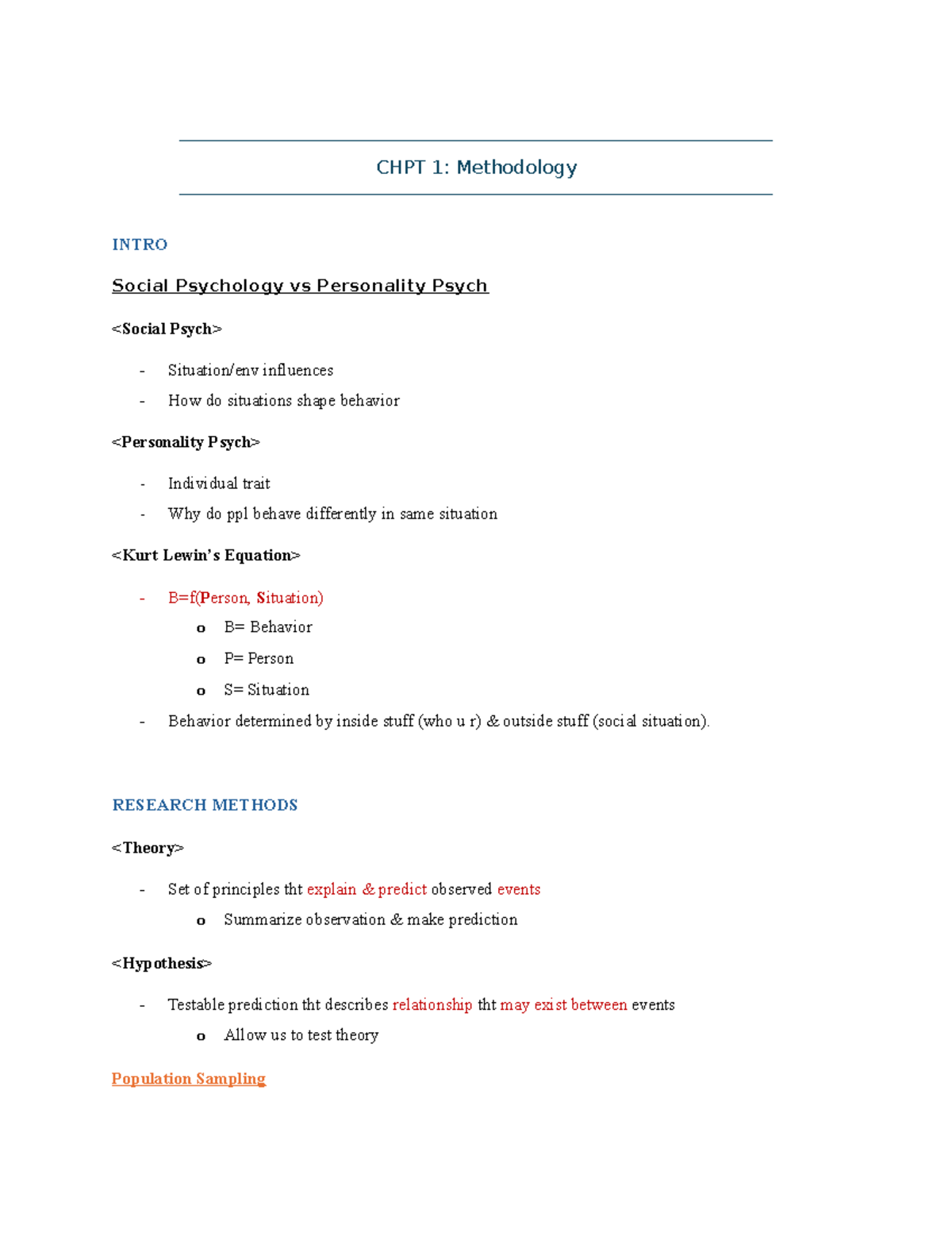 Social Psych Midterm 1: Methodology, Research Methods, and Key Concepts ...