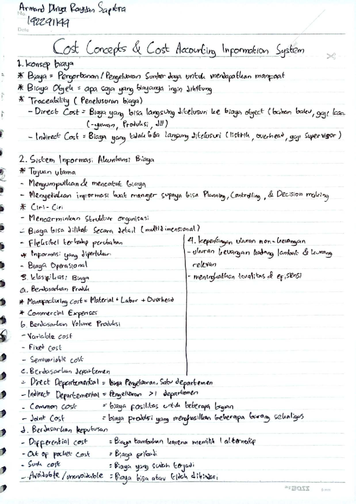 Cost Accounting Concepts and Information System (ACCT 101) - Studocu