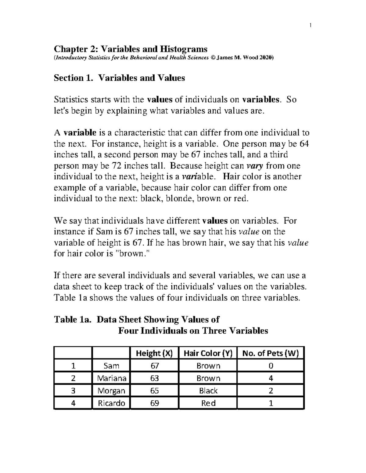 Chapter 2: Variables and Histograms (Introductory Statistics) - Studocu