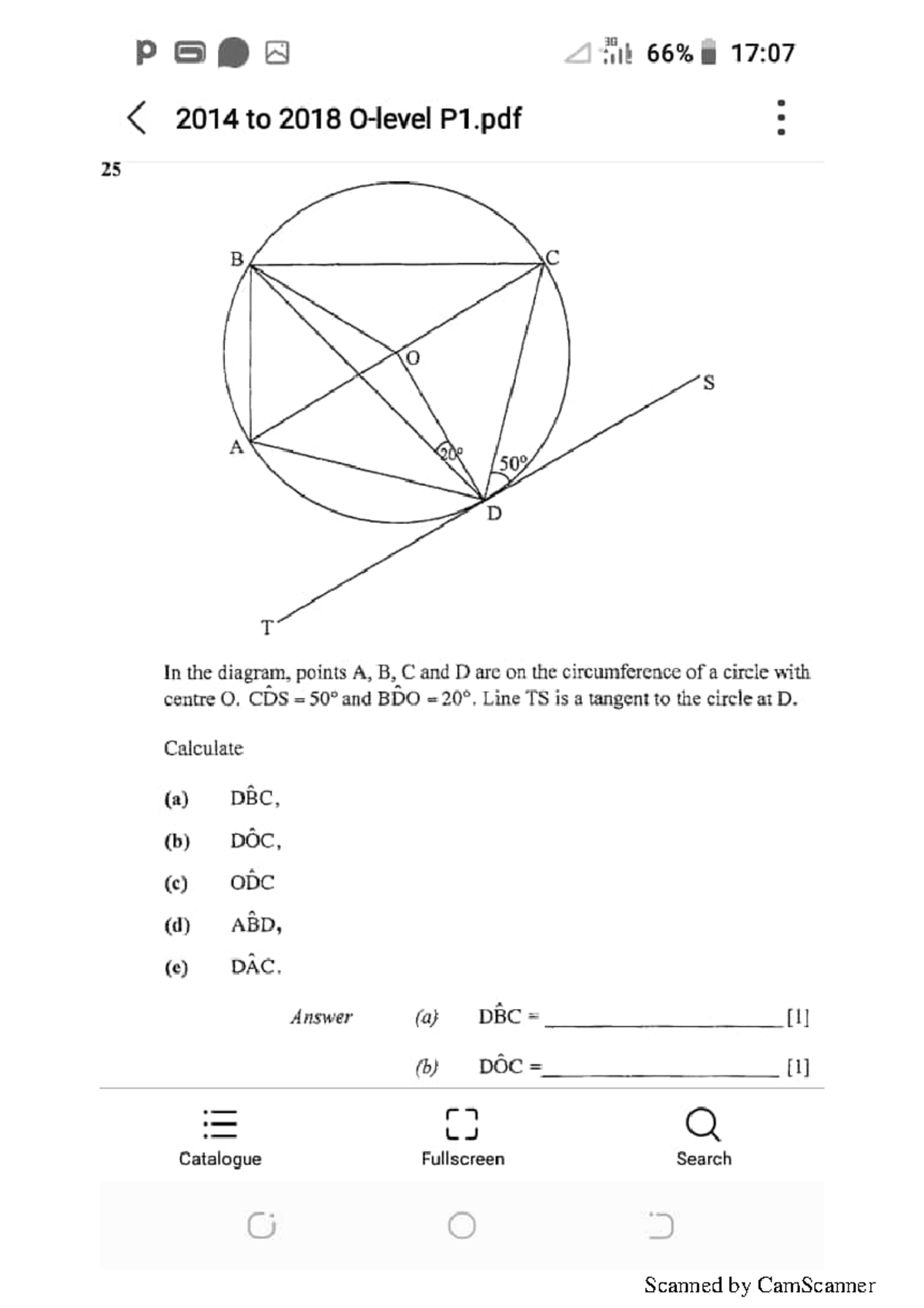 Circle Geometry Questions: 2014-2018 P1 Exam Review - Studocu