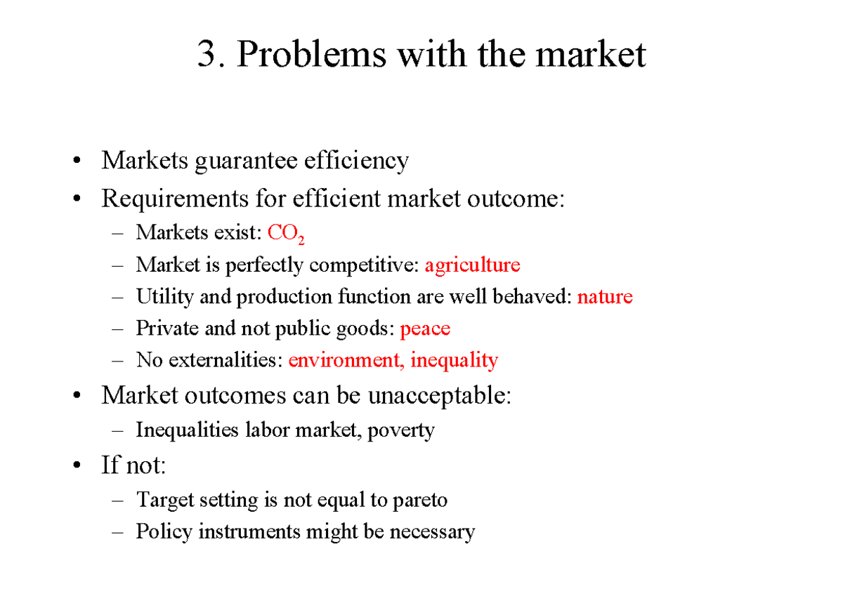 Lecture 3: Economics of Sustainability & Market Problems Analysis ...