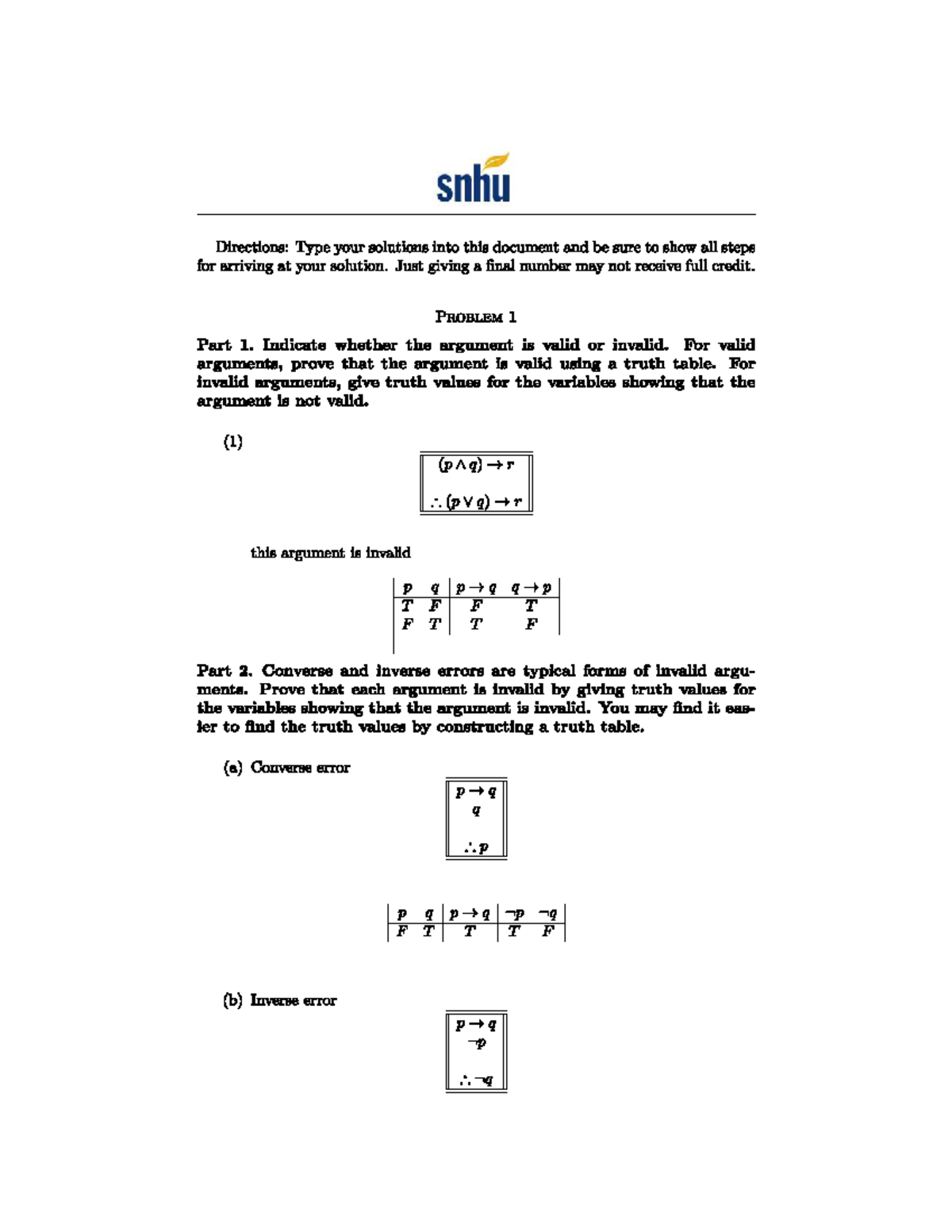 Math Homework Solutions: Validity of Arguments & Proof Techniques - Studocu