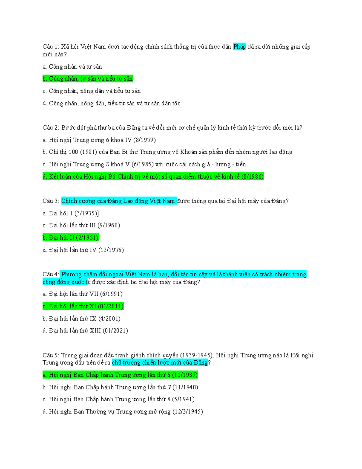 Đề Cô Xuyến: Đáp Án Cuối Cùng cho Câu Hỏi Lịch Sử Việt Nam - Document Preview