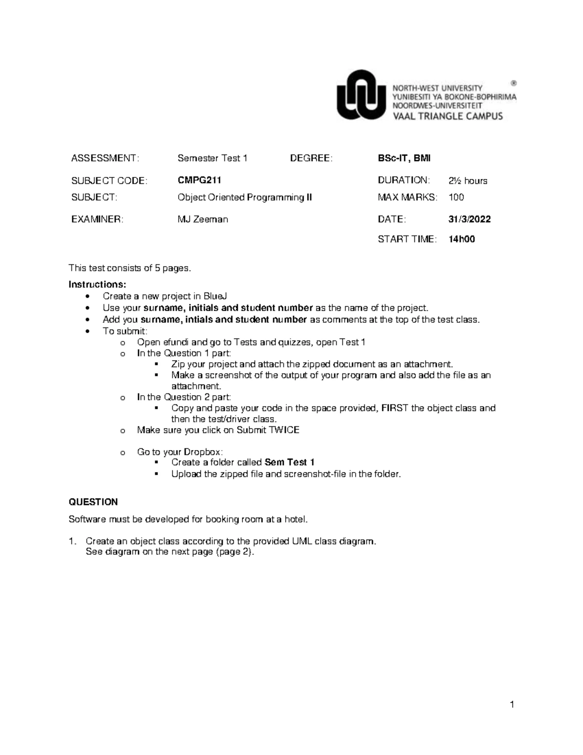 CMPG211 Test 1 Study Guide: Java Interfaces & Polymorphism - Studocu