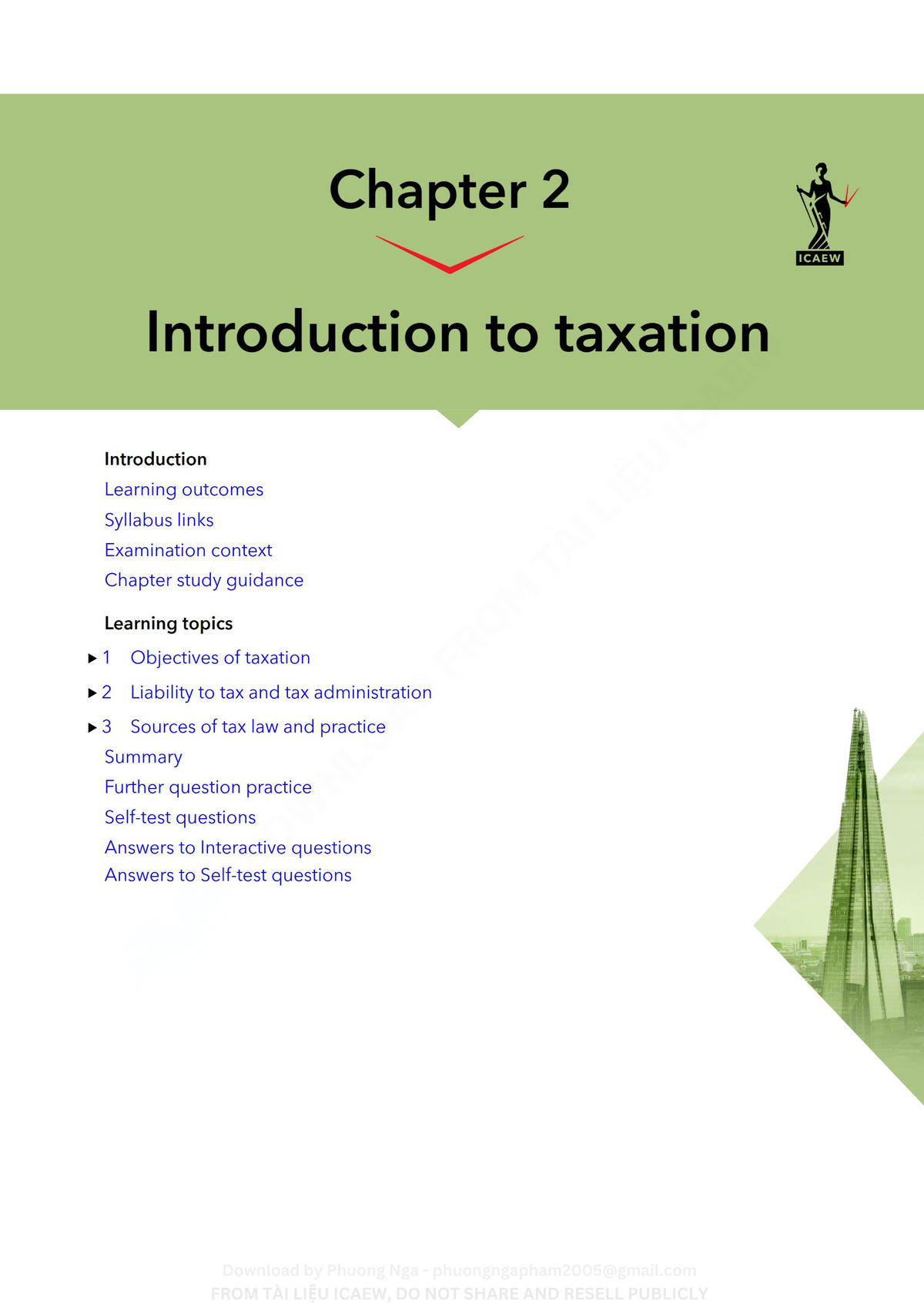 TAX WB C2 - Chapter 2: Introduction to UK Taxation Principles - Studocu