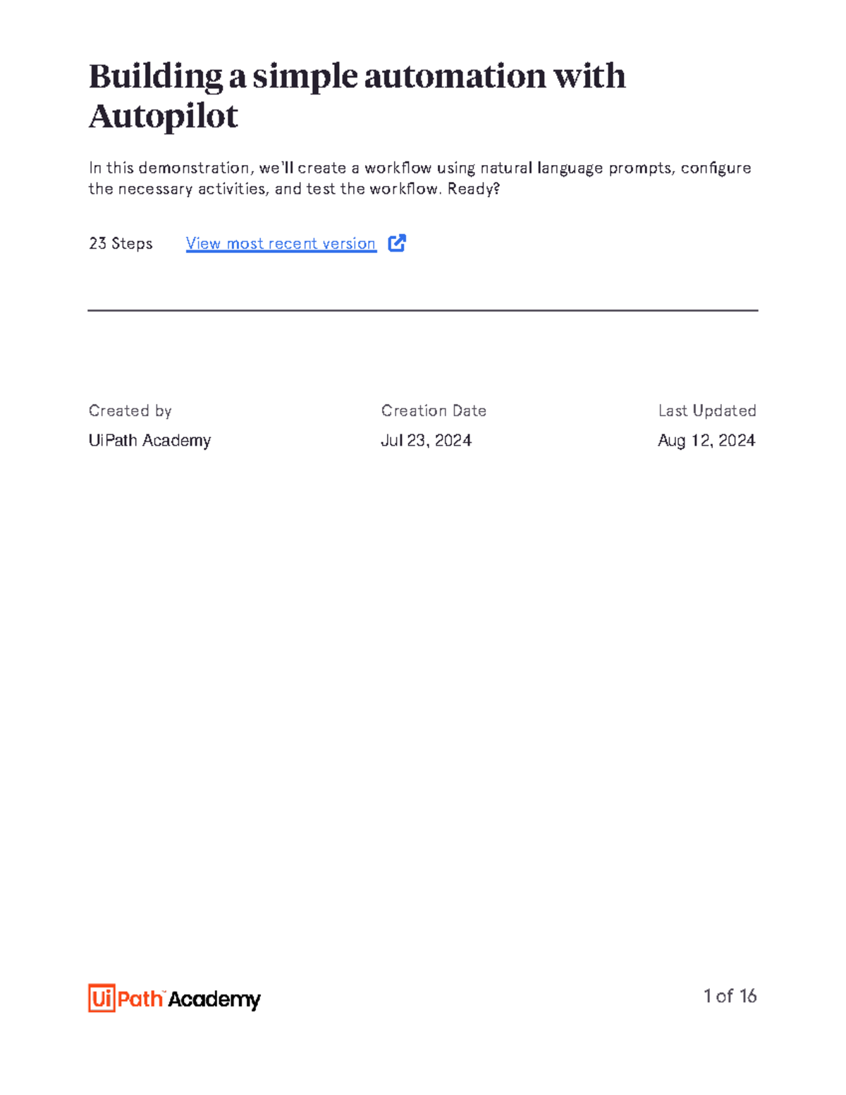 Building a simple automation with Autopilot - Building a simple ...