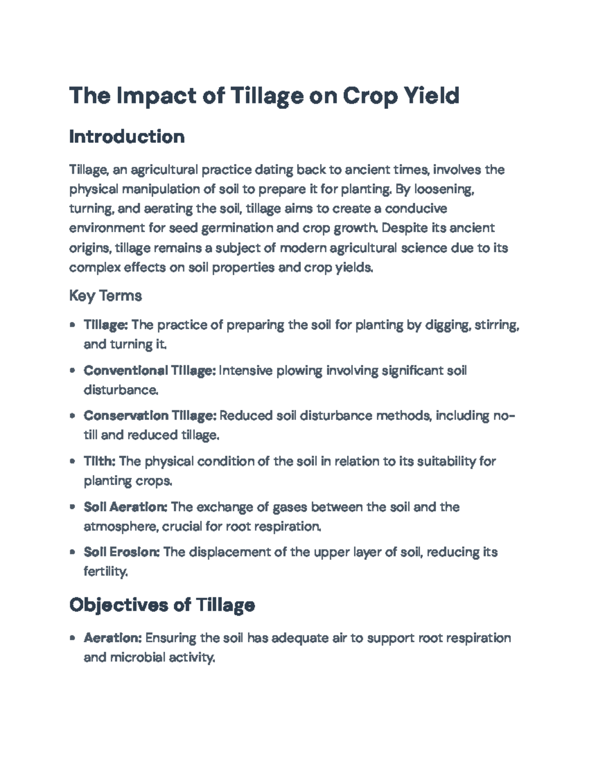 The Impact of Tillage on Crop Yield: Benefits and Drawbacks Analysis ...