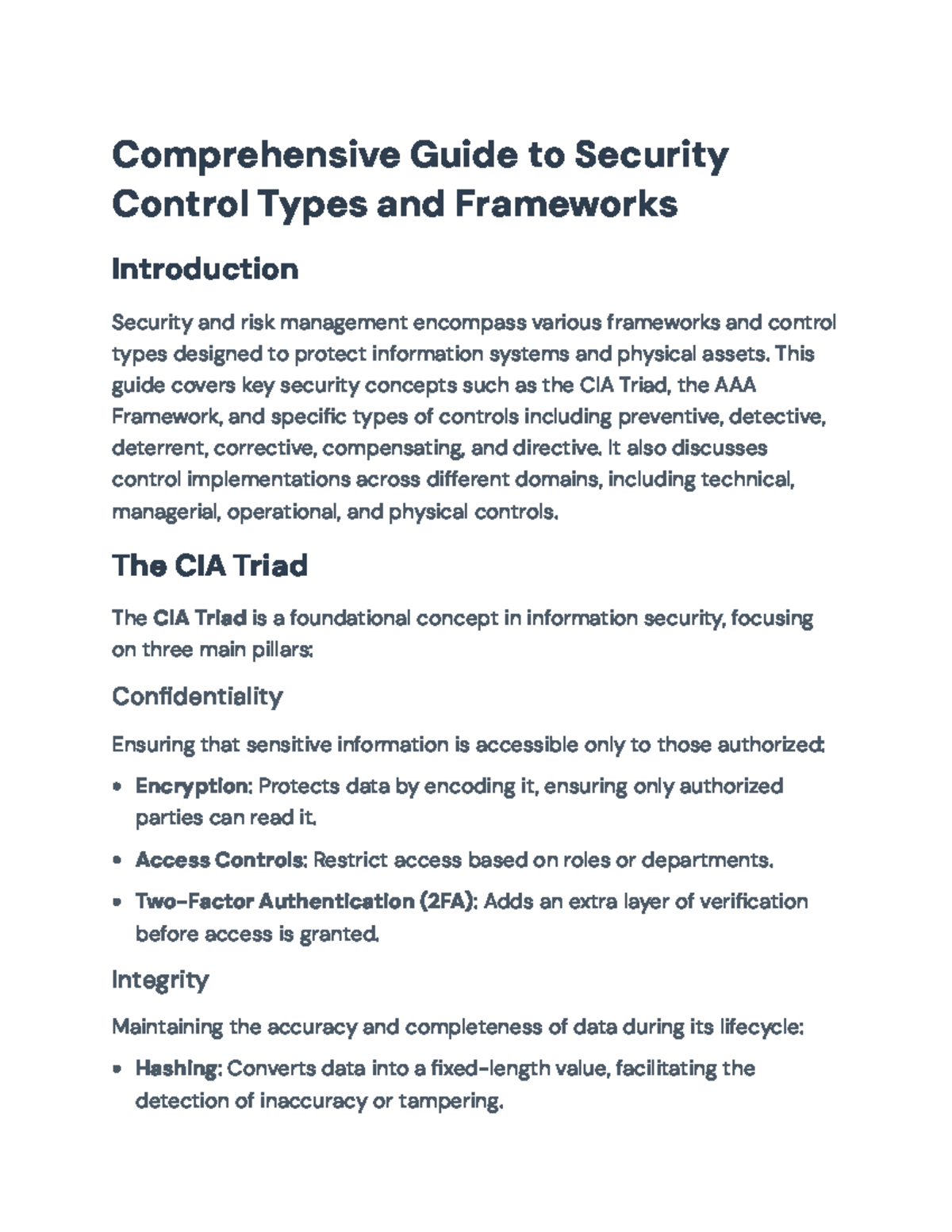Comprehensive Security Control Types and Frameworks Guide ...
