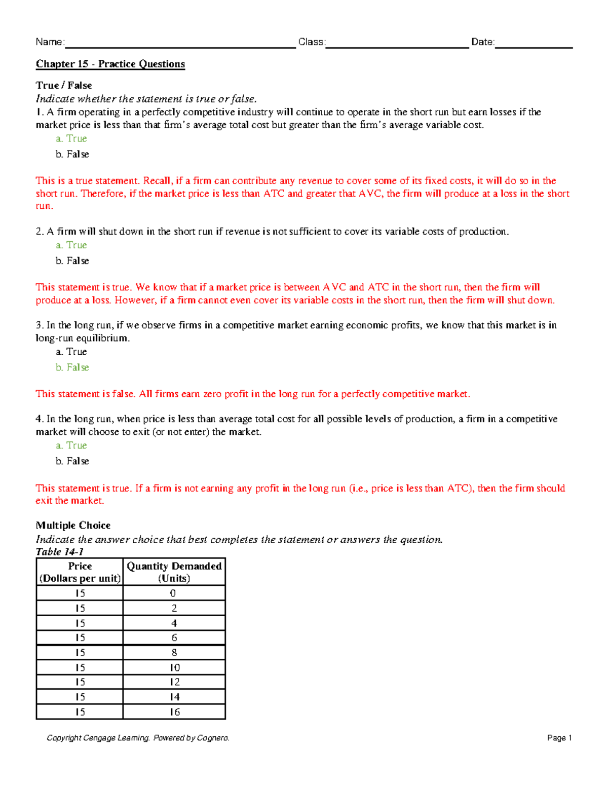 Chapter 15 - Practice Questions - Studocu