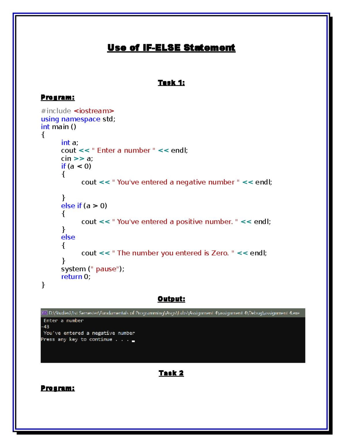 3 IF-El SE Statement - These documents are regarding C++ programming ...