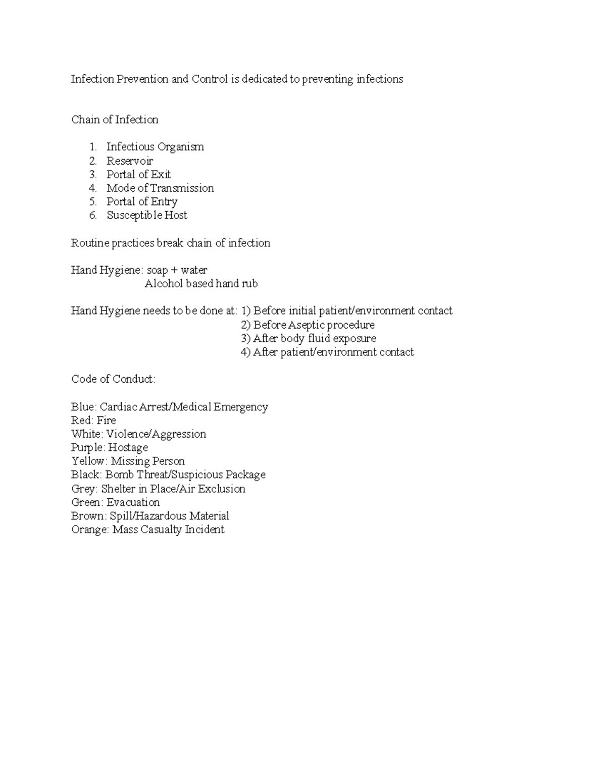 NURS 175 Final Exam Study Guide on Infection Control & Hygiene - Studocu