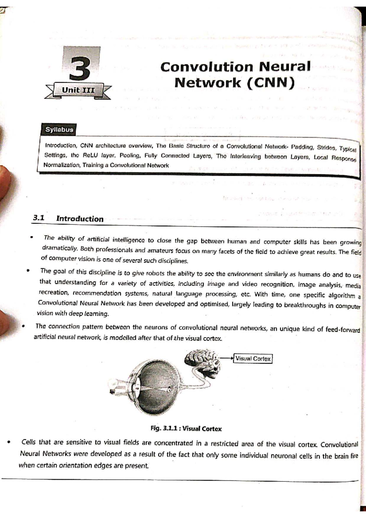 Deep Learning CNN Unit Syllabus: Architecture, Layers, and Training ...