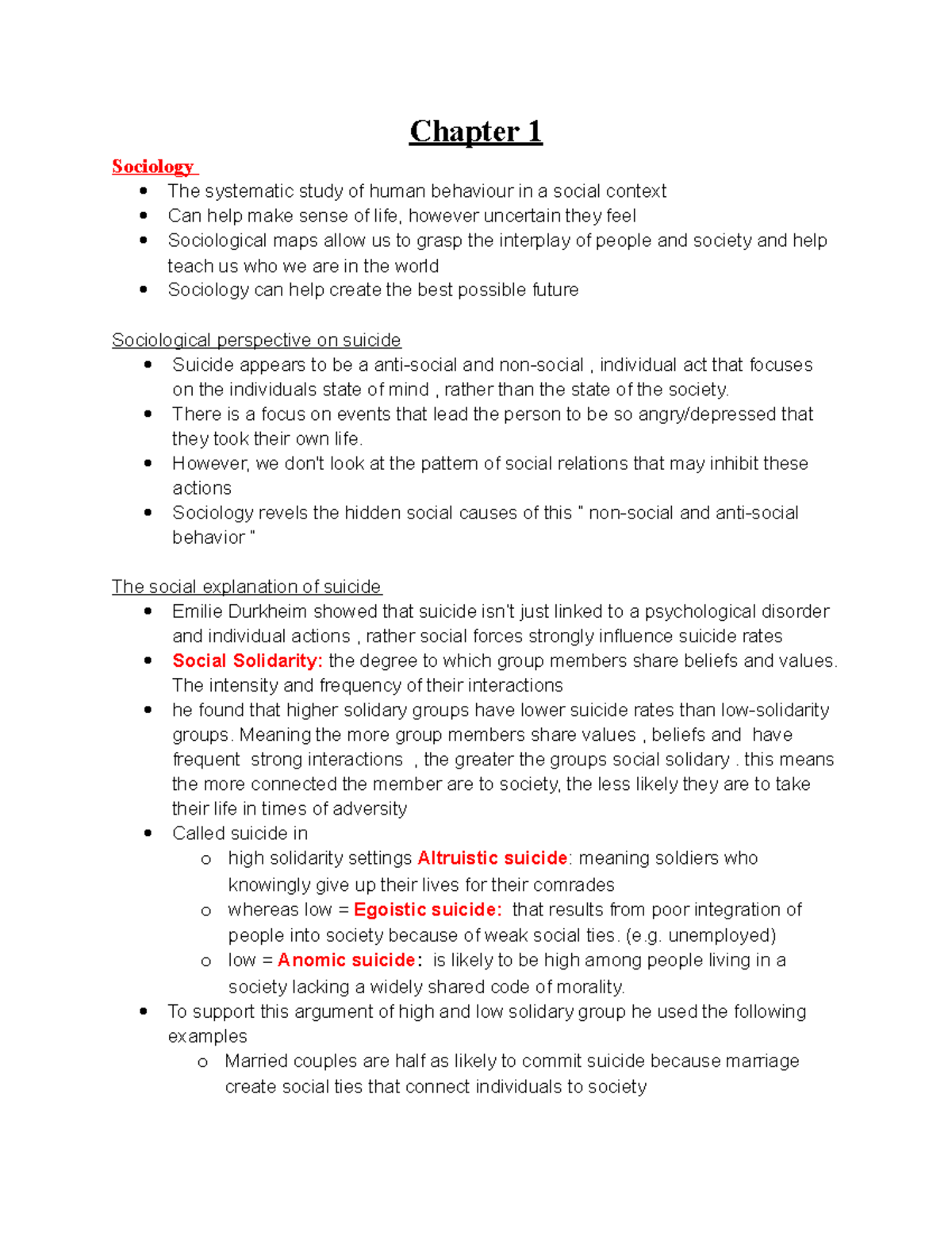 SOC 112 Final Exam - Comprehensive Lecture & Textbook Notes - Studocu