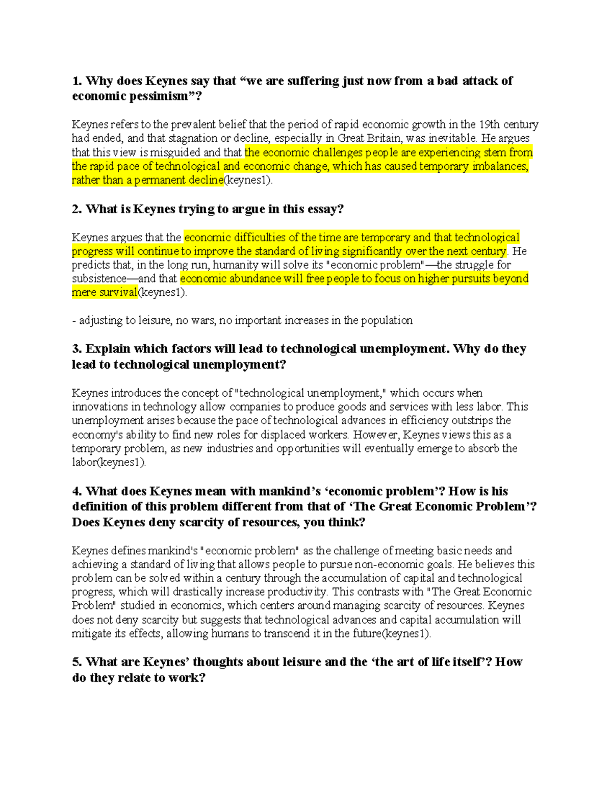Keynes' Economic Insights: Understanding Temporary Challenges and ...