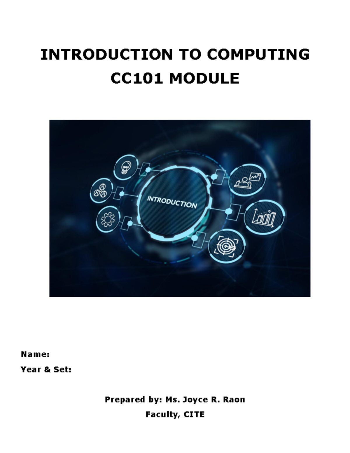 CC101 Introduction to Computing: Chapter 1 & 2 Overview - Studocu
