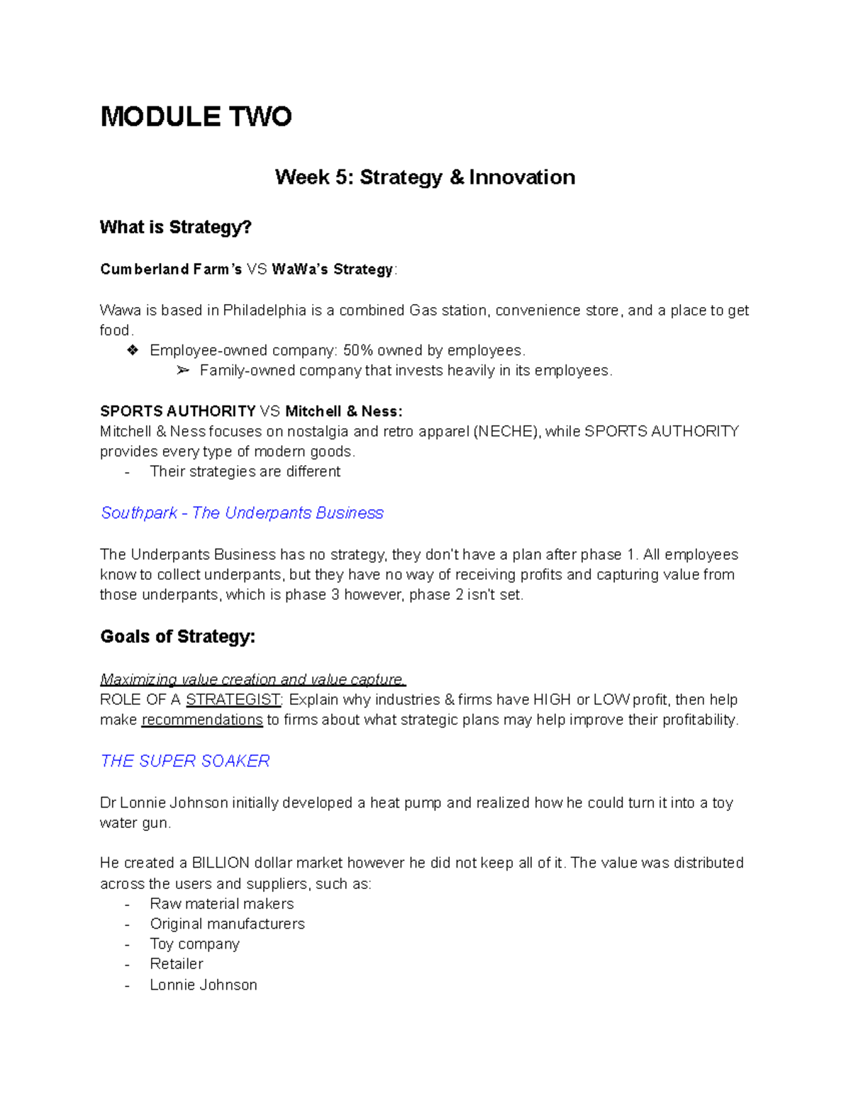 SM 131 Module 2: Strategy Innovation and Competitive Analysis - Studocu
