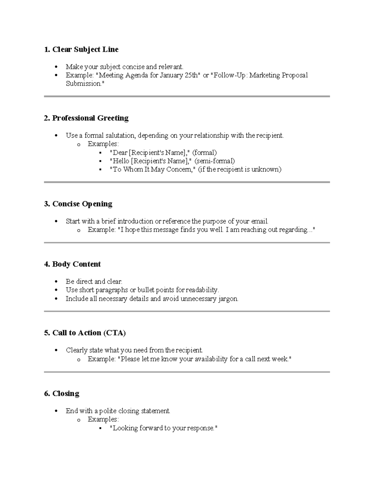 E mail - thanku - 1. Clear Subject Line Make your subject concise and ...