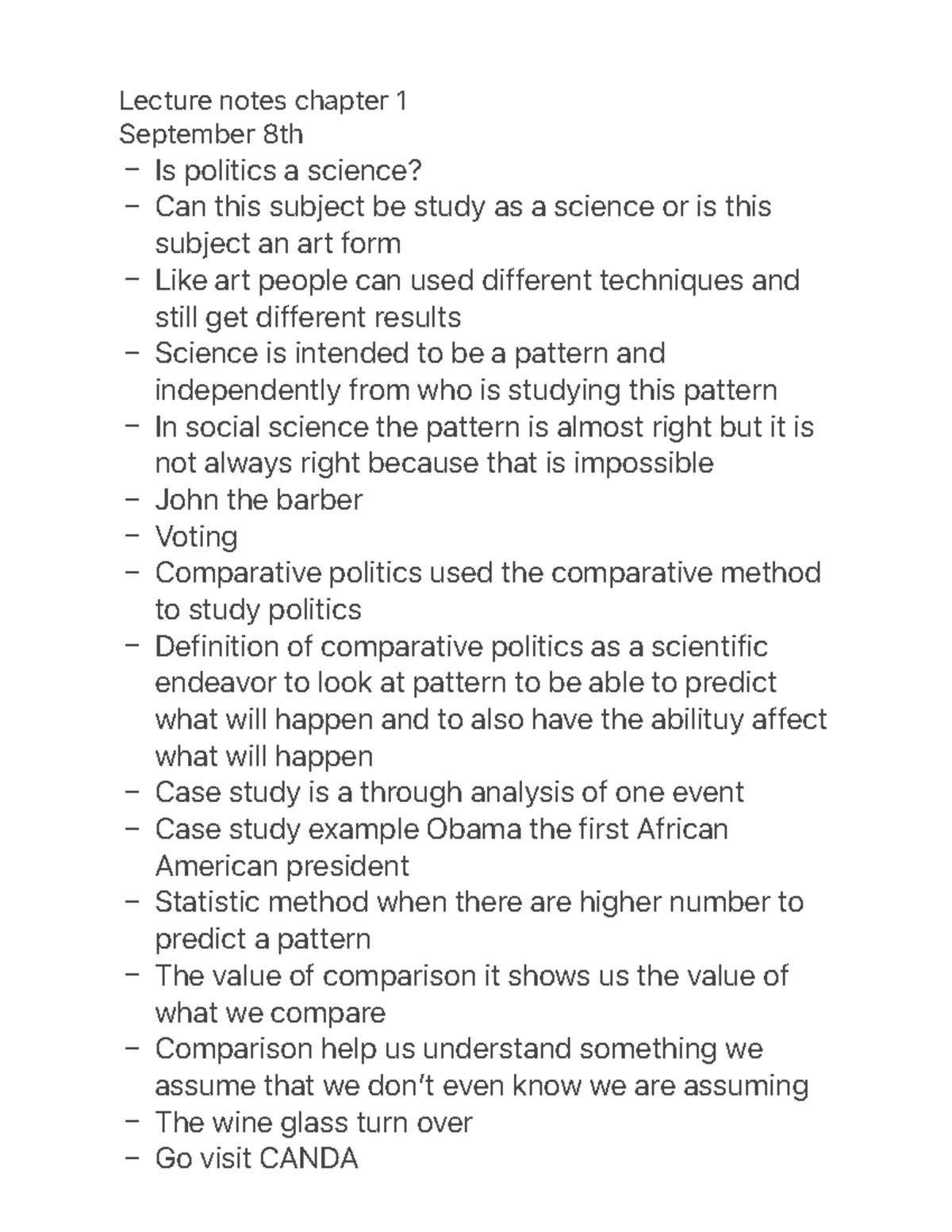 Lecture notes chapter 1 - – – – – – – – – – – – – – – – Lecture notes ...