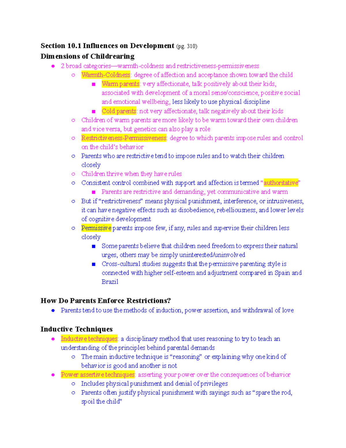 Chapter 10.1: Influences on Child Development - Studocu