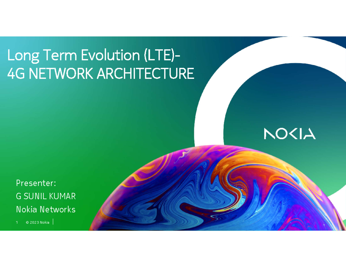 DSCE 4G LTE Network Architecture Overview and Evolution - Studocu