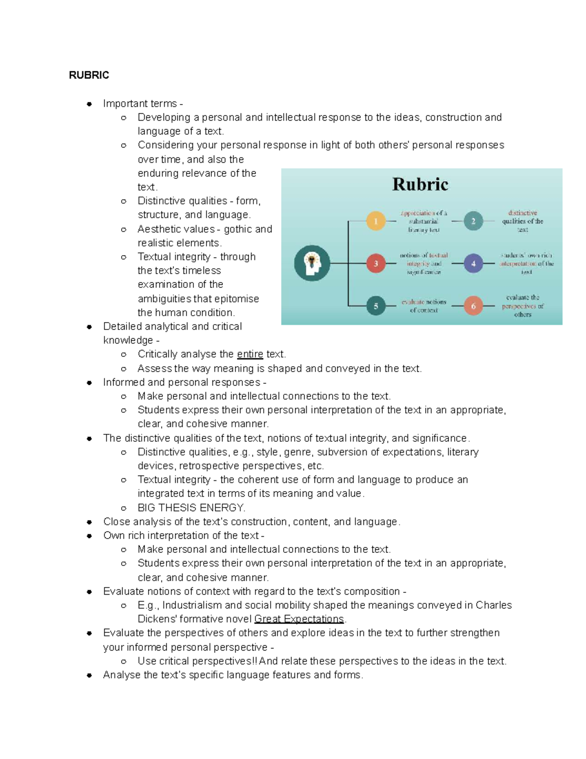 Study Notes on Module B: Great Expectations (64414) - Studocu