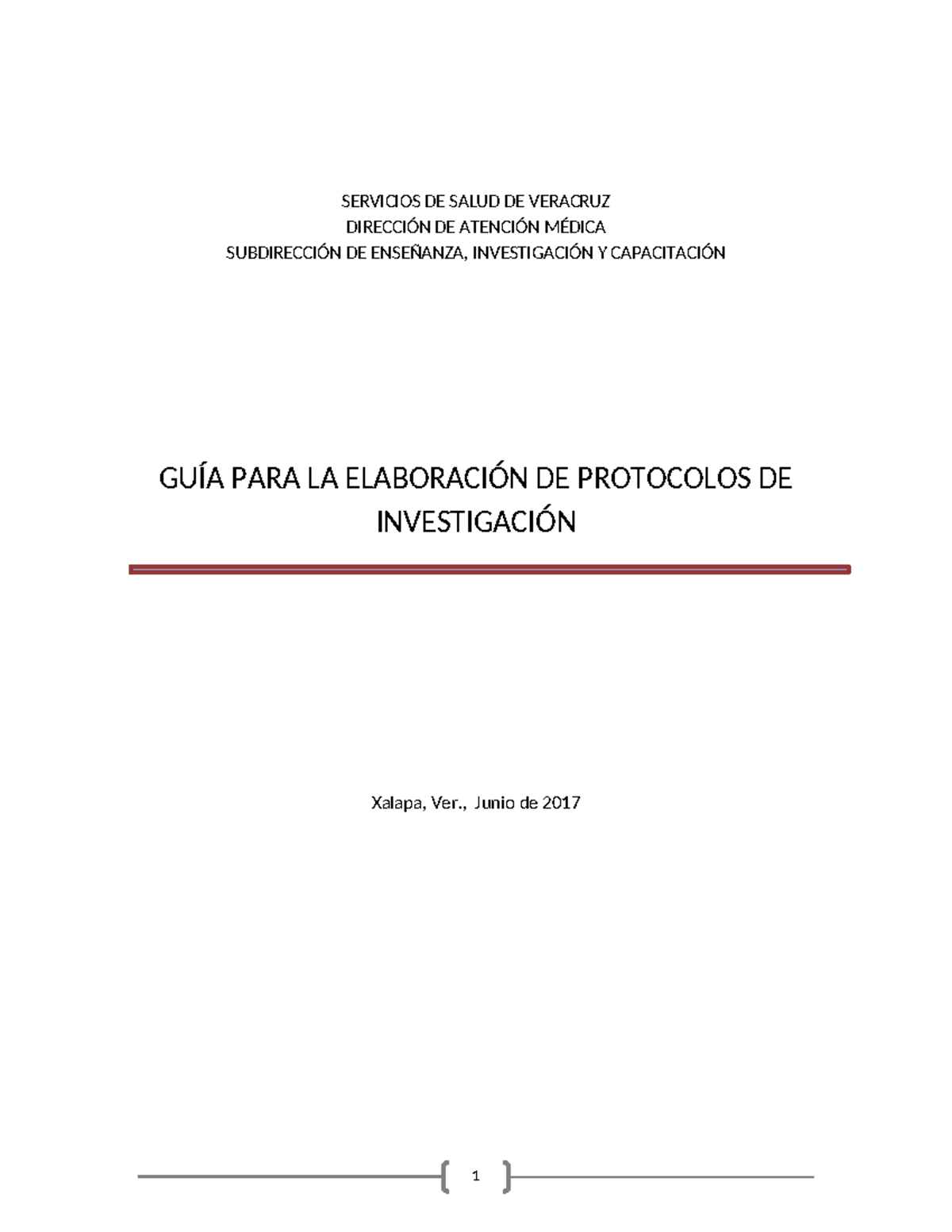 Guía para la Elaboración de Protocolos de Investigación SESVER - Studocu