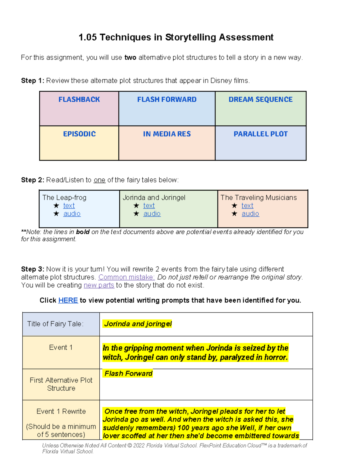 1.05 English 2 Storytelling Techniques Guided Worksheet - Studocu