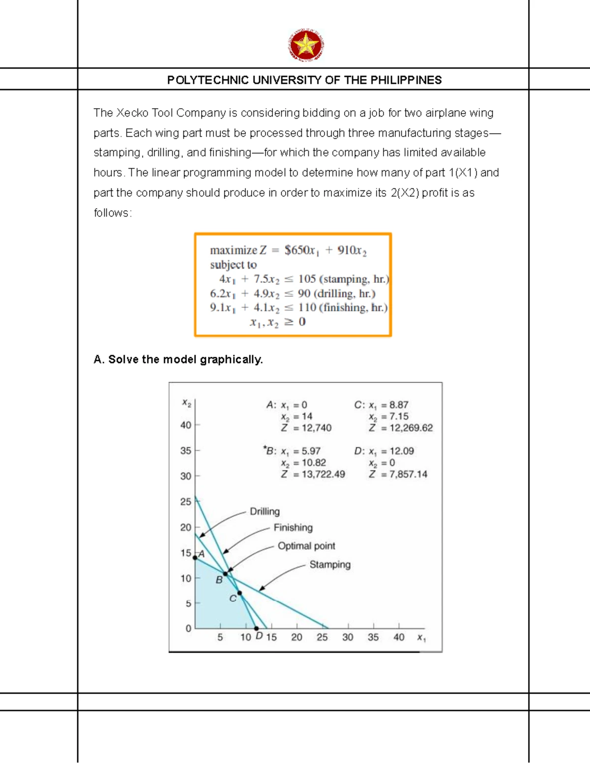 Chapter Review Questions on Linear Programming for Optimization - Studocu