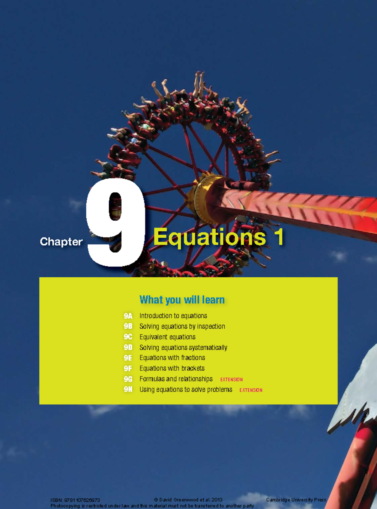 Chapter 9: Equations - Understanding and Solving Techniques (MATH 9 ...