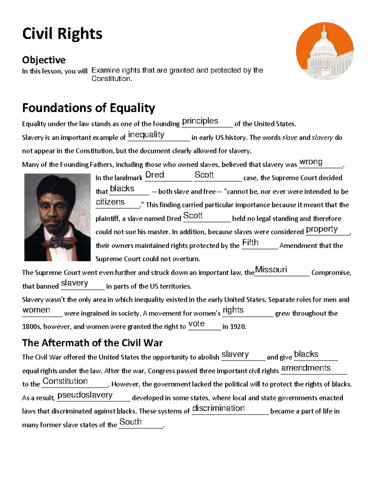 Civil Rights Overview: Key Amendments and Landmark Cases - Studocu