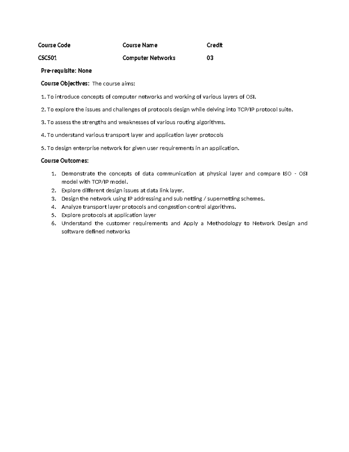 CSC501 Computer Networks Syllabus and Notes - Studocu
