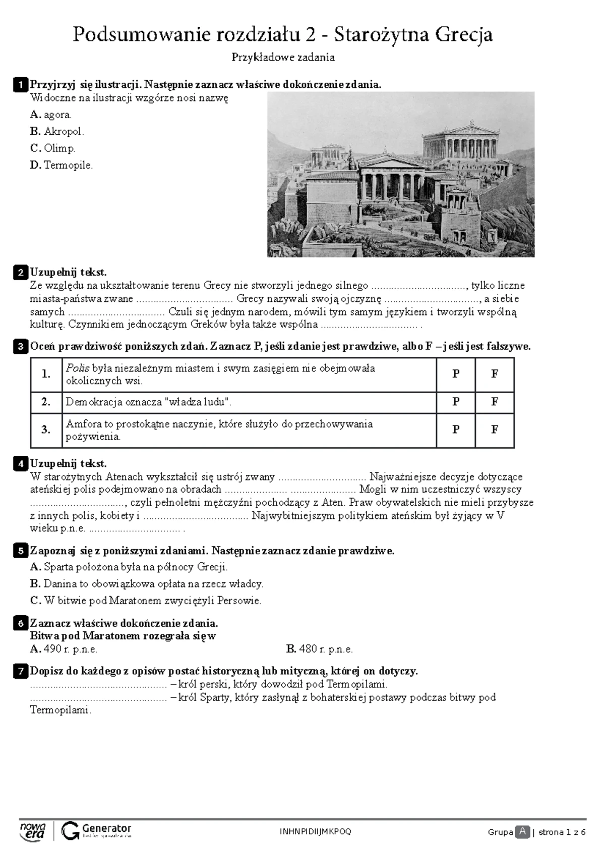 Sprawdzian Z Historii Kl 5 Dział 3 www.studocu.com