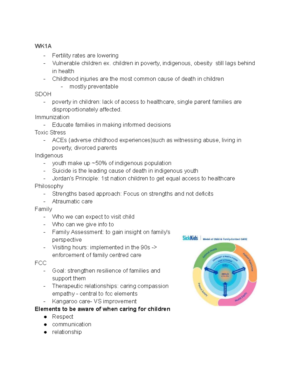 WK1 Lecture Notes: Child Development and Health Issues - Studocu